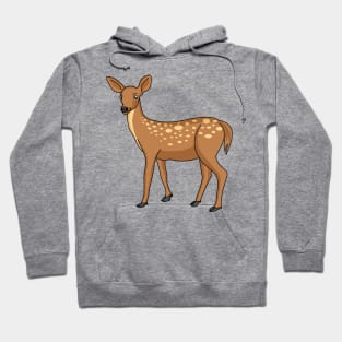 Cute spotted deer cartoon illustration Hoodie